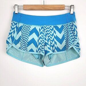 ⭐️3/ $30⭐️ Iviva Girls Speed Up Shorts Blue Pink Stretch Built-In Liner Size 14